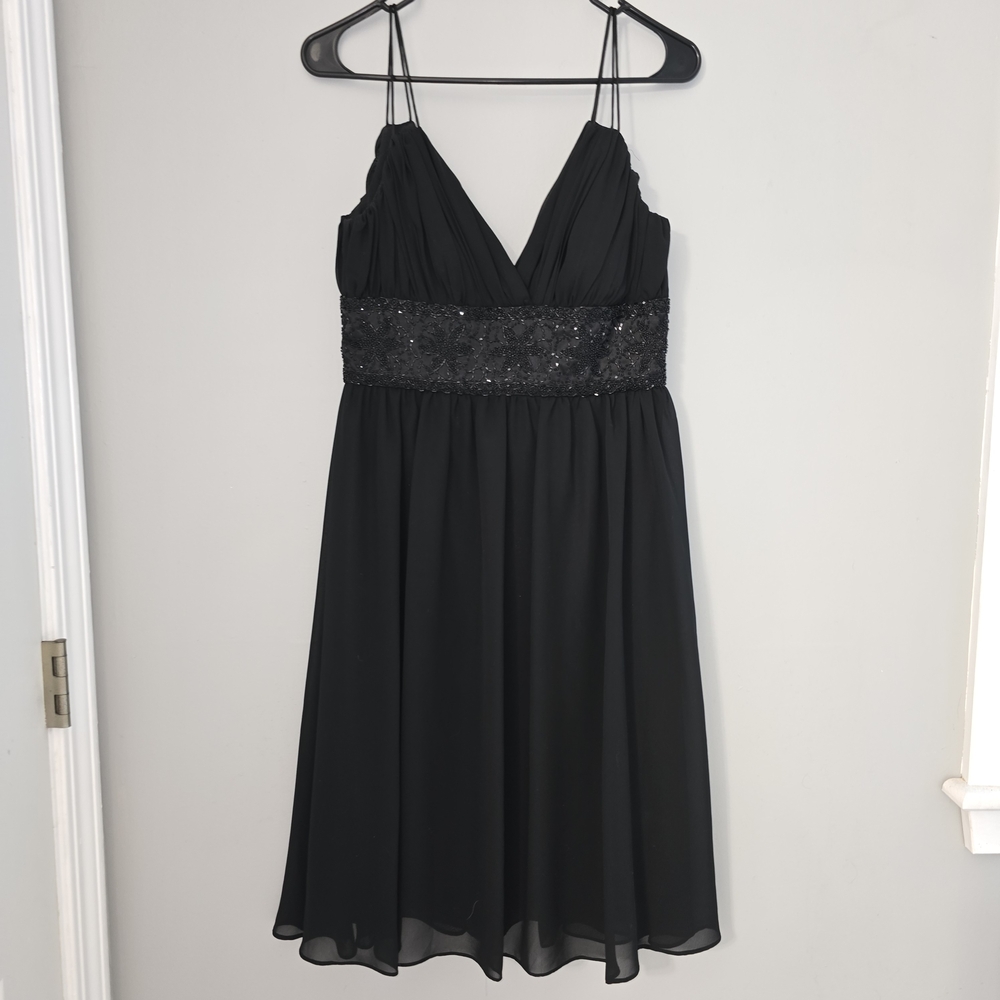 Xscape Babydoll Cocktail Dress Black